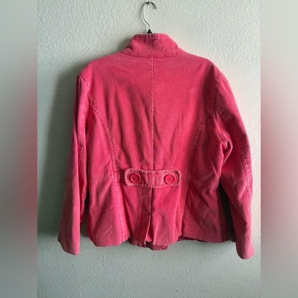 Mossimo WomenFront Button Collar Corduroy Pink Double-Breasted Pea Coat Jacket - Picture 4 of 14
